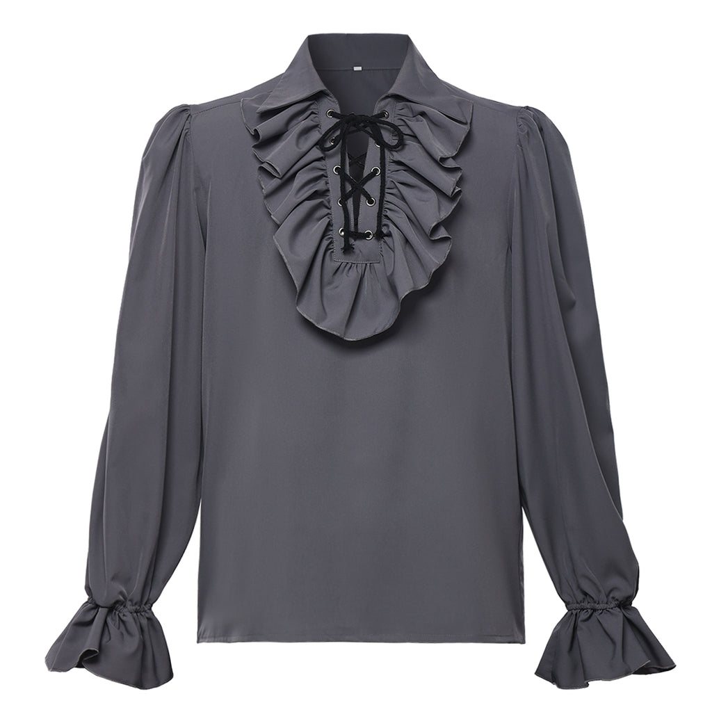 BPURB Pirate & Gothic  Costume Men'S Vintage Shirt