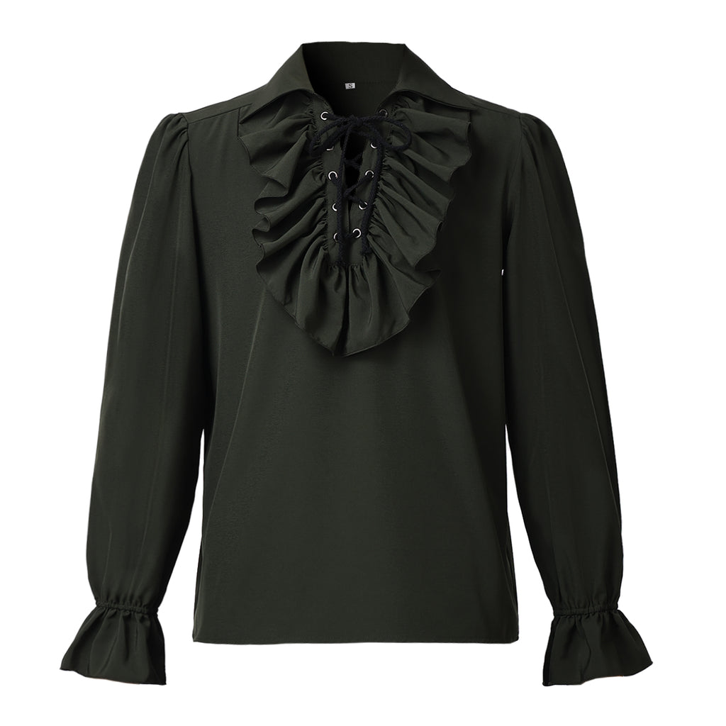 BPURB Pirate & Gothic  Costume Men'S Vintage Shirt