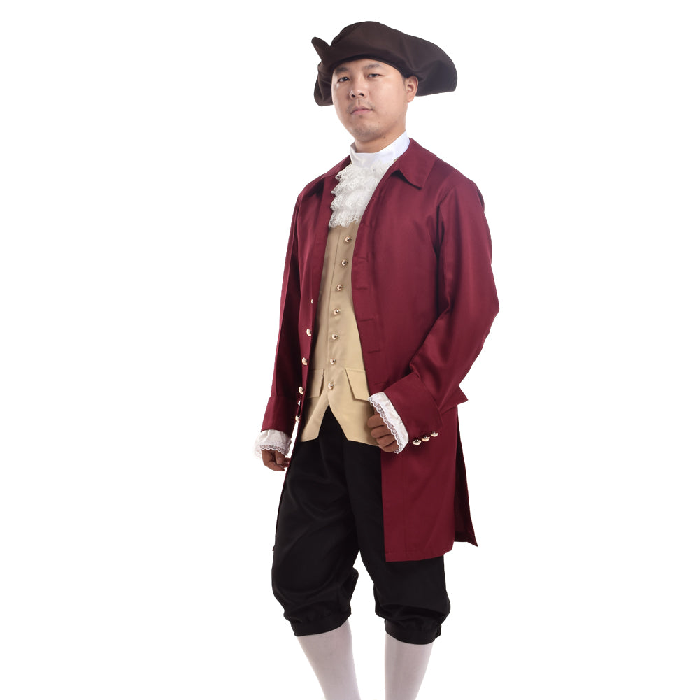BPURB Cosplay & Themed Party Men Colonial Costume