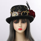 BPURB Vintage Goggles & Gear Steampunk Top Hat