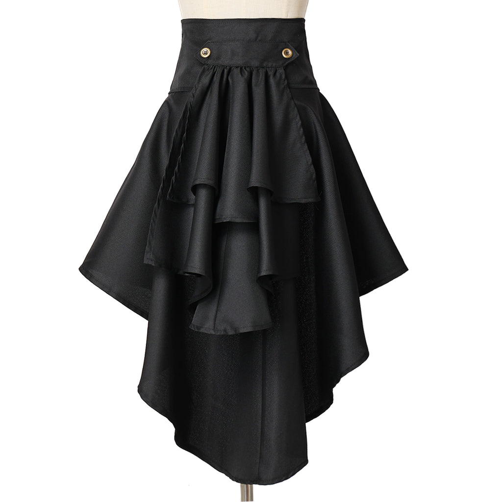 BPURB Pirate & Victorian Ruffle Women Steampunk Skirt